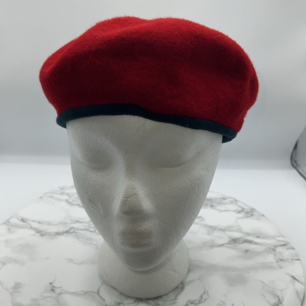 BANCROFT Red Wool Military Cap-S - Picture 2 of 6